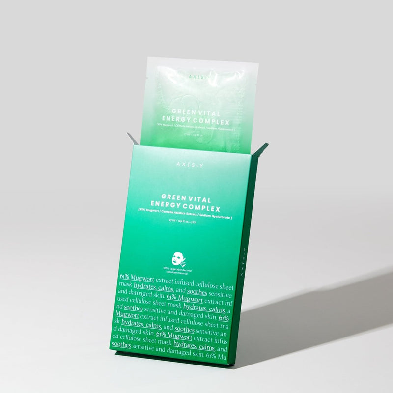AXIS-Y 61% Mugwort Green Vital Energy Complex Sheet Mask - BESTSKINWITHIN